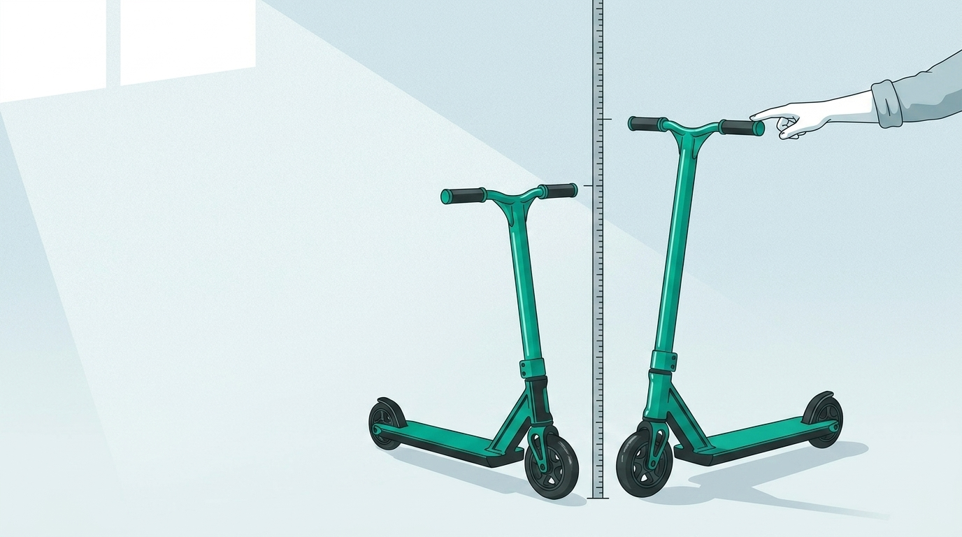 Illustration ACTA : quelle taille de trottinette freestyle choisir, deux modèles mesurés à la toise