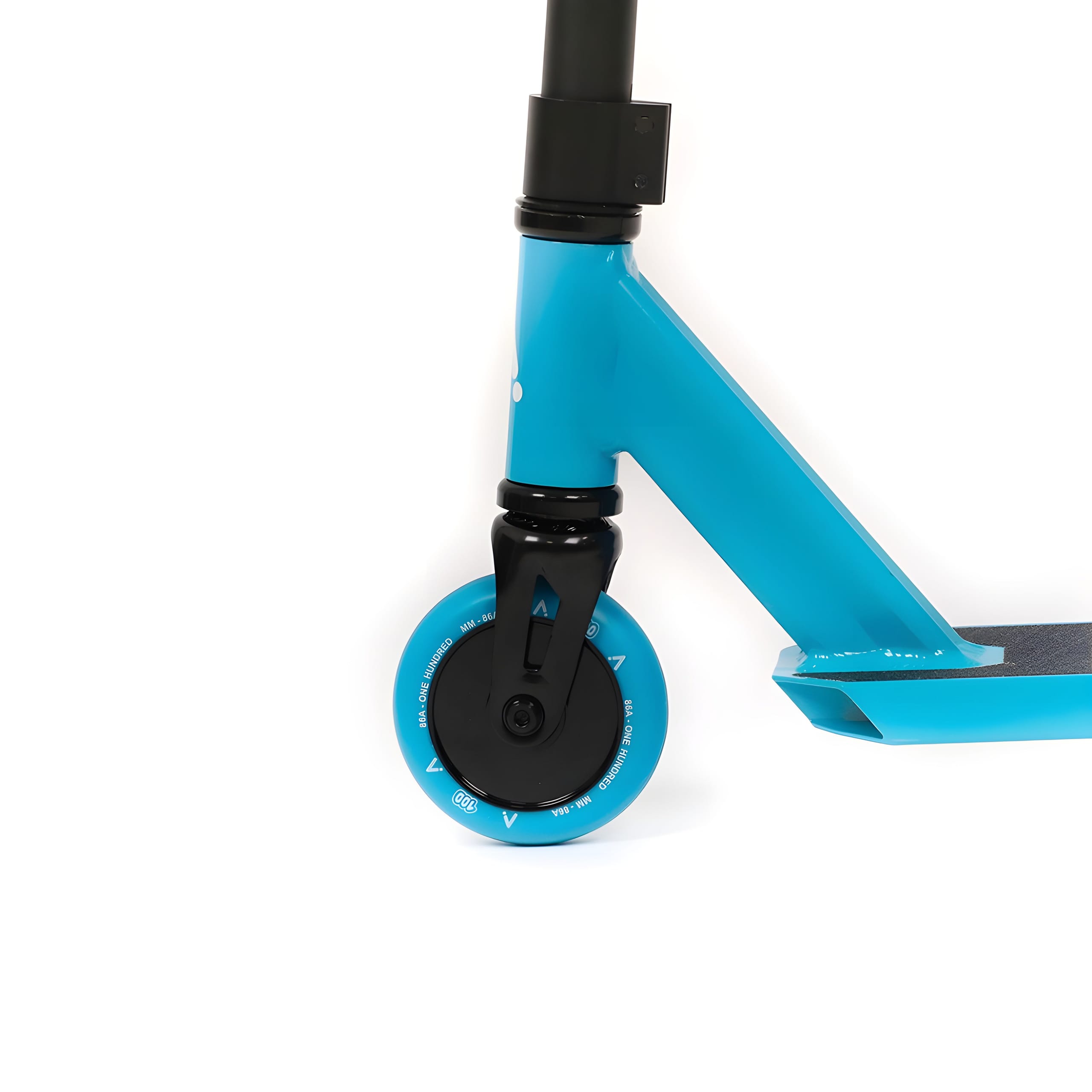 Trottinette freestyle ACTA FS Teal — détail roue avant