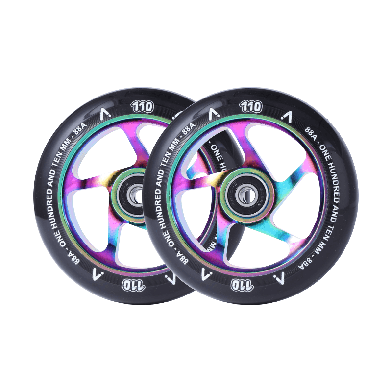 Roues trottinette freestyle Superlight 110mm Neochrome — vue 3
