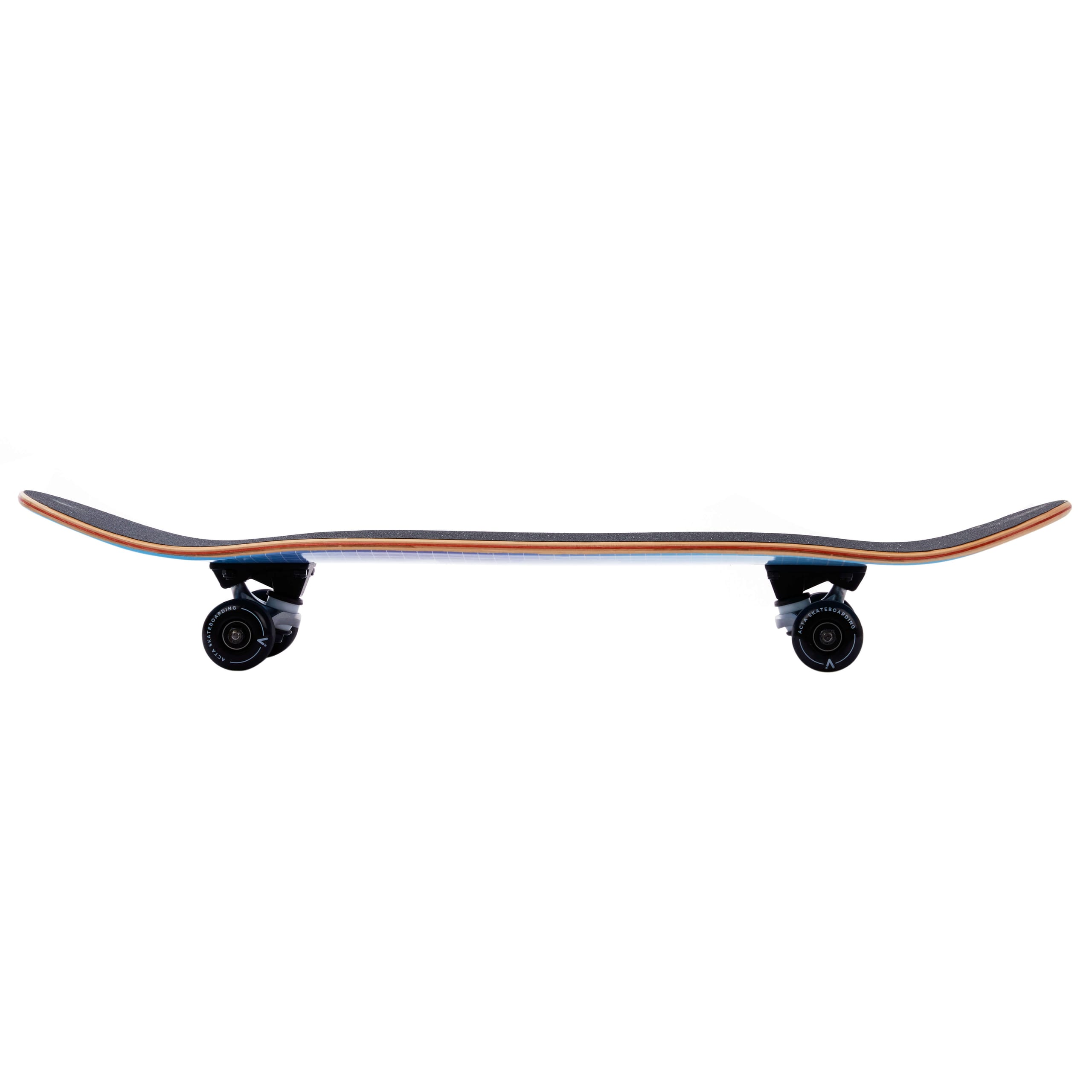 Skateboard street complet ACTA Wordart 7.5 pouces — vue de profil du deck