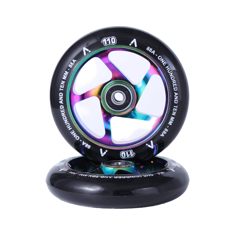 Roues trottinette freestyle Superlight 110mm Neochrome — vue 2