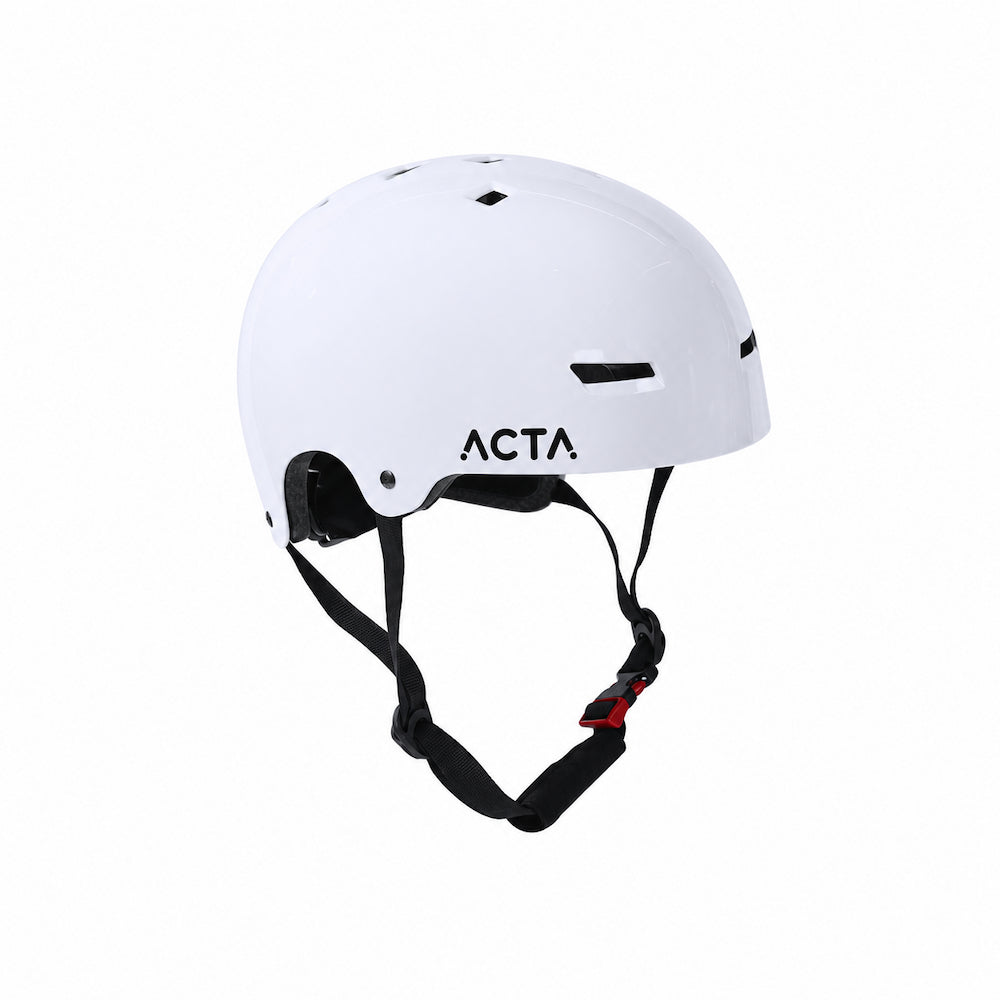 Casque ACTA Motion Blanc — vue de profil avec logo ACTA