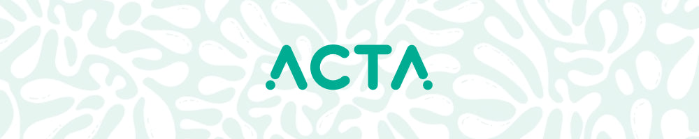 Logo ACTA sur fond illustré vert clair
